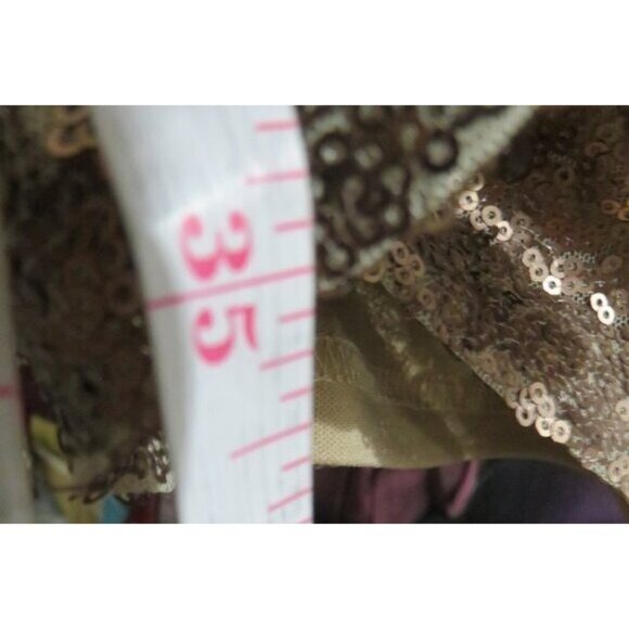 #LoveLulus Gold Sequin Lulu's Shiny Nightlife Cocktail Mini Embellished Dress - Picture 7 of 13